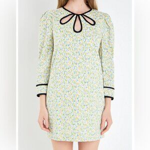 English Factory Contrast Binding Floral Dress